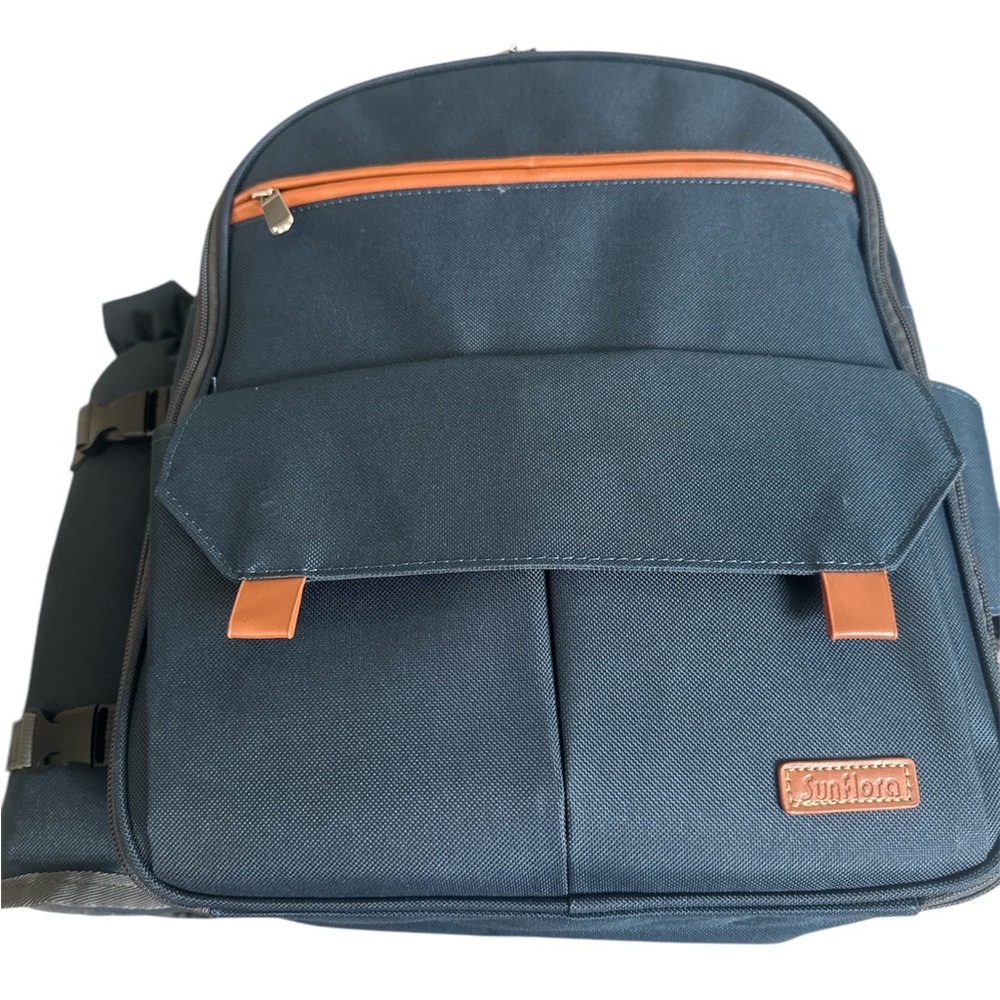 Sunflora Picnic Bagpack Set for 4 People in Navy Blue - Picture 7 of 10